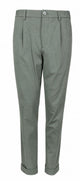 Gta Military Green Virgin Wool Silk Linen Cashmere Trousers