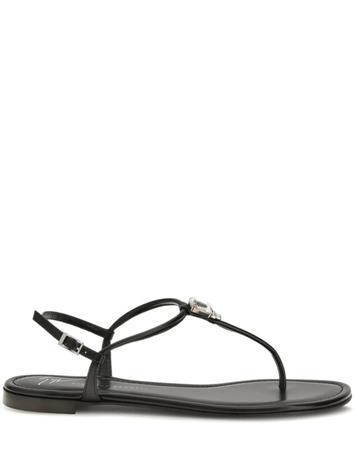 Giuseppe Zanotti Muse Laminated Lamb Kidskin Sandal