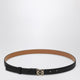 Loewe Anagram Belt In Black/Gold Leather