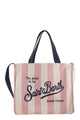 Mc2 Saint Barth Striped Shopping Bag With Saint Barth Logo