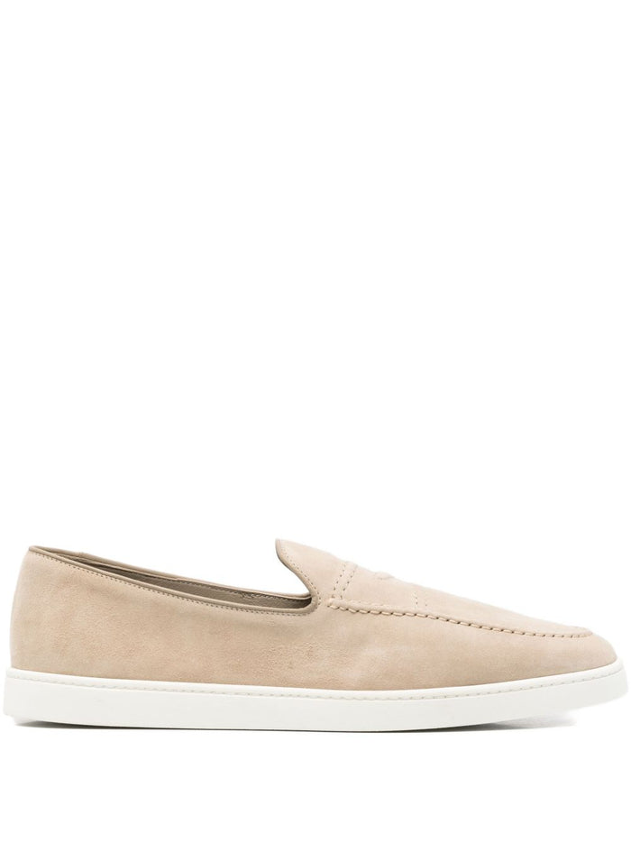 Church's Beige Calf Leather Flat Shoes