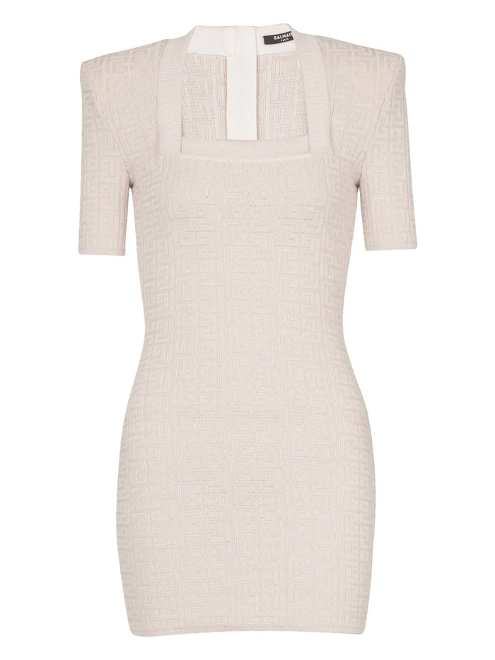 Balmain Nude Short Knit Dress