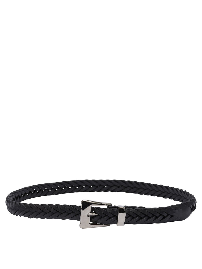 Adriano Meneghetti Black Leather Belt