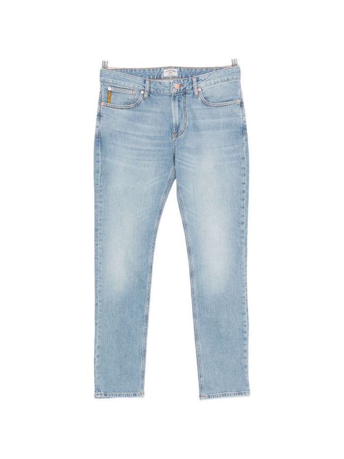 Emporio Armani Blue Cotton-Blend Jeans