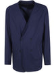Emporio Armani Double Breasted Linear Neck Blazer