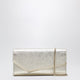 Jimmy Choo Emmie Brilliance Fabric Clutch In Platinum Ice
