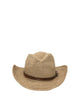 Ibeliev Beige Raffia Leather Hat