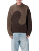 Erl Erl Brown Swirl Wool Crewneck Sweater