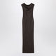 Max Mara Pianoforte Brown Dress In Viscose And Lurex Yarn