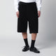 Entire Studios Baggy Bermuda Shorts In Black Denim