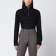 Entire Studios Black Wool Zip-Collar Top