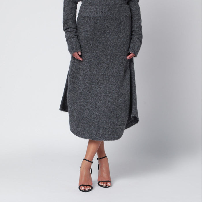 Entire Studios Smoke Grey Woolblend Midi Skirt