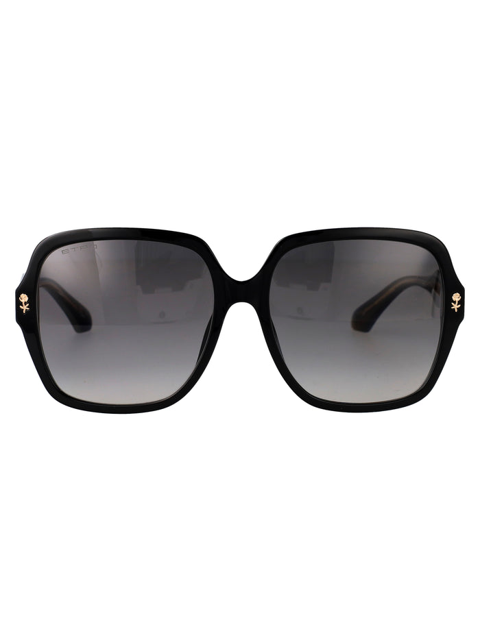 Etro Black Acetate Sunglasses
