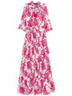 Samantha Sung Eva Floral-Print Tiered Dress