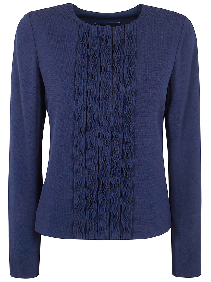 Emporio Armani Ruffled Long-Sleeve Dress