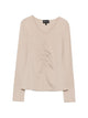 Emporio Armani Emporio Armani Gathered-Effect V-Neck T-Shirt