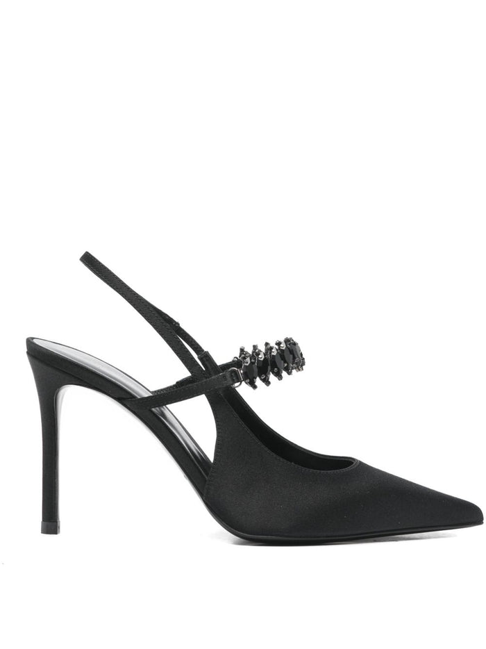 Emporio Armani Silk Satin Slingback Pumps
