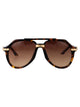 Casablanca Gold / Brown Acetate Sunglasses