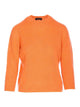 Roberto Collina Orange Cashmere Silk Polyester Crewneck