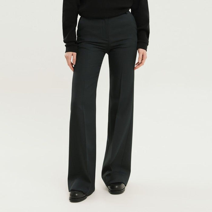 1989 Studio  High-Waisted Dark Green Bell-Bottom Pants