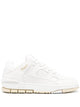 Axel Arigato Ivory White Calf Leather Panelled Perforated Flat Shoes