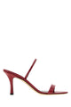 The Row Red Leather Ella Sandals
