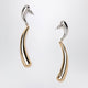Panconesi Two-Tone Silver/Gold Drop Earrings