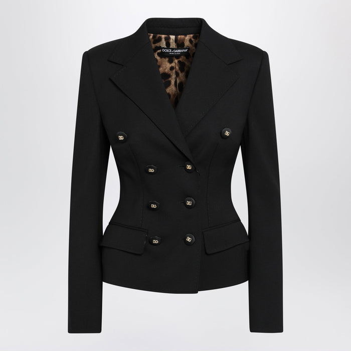Dolce & Gabbana Black Singlebreasted Wool Jacket