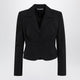 Dolce&Gabbana Short Single-Breasted Technical Cady Jacket, Black