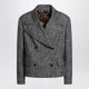 Dolce&Gabbana Dark Grey Short Oversized Striped Jacket