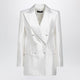 Dolce & Gabbana Doublebreasted Silk Jacket In Natural White