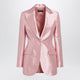Dolce&Gabbana Single-Breasted Silk Shantung Blazer In Pink