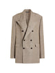 Dolce & Gabbana Sicilia Doublebreasted Tweedeffect Jacket, Beige
