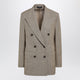 Dolce&Gabbana Sicilia Double-Breasted Tweed-Effect Jacket, Beige