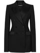Dolce & Gabbana Black Double-Breasted Wool Blazer