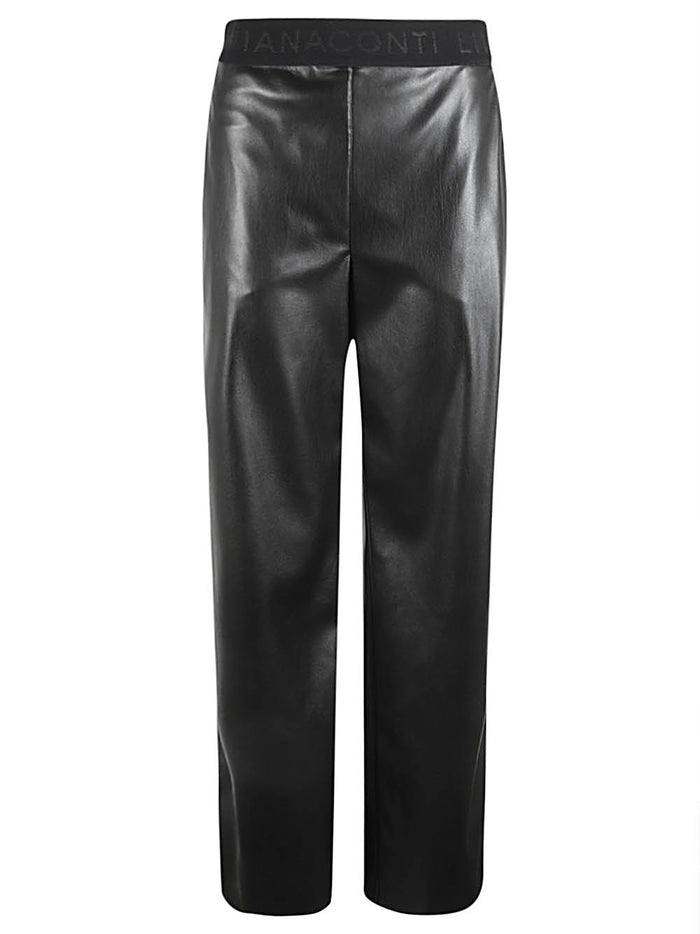 Liviana Conti Faux Leather Trousers