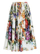 Dolce & Gabbana Flower-Bouquet Print Midi Skirt