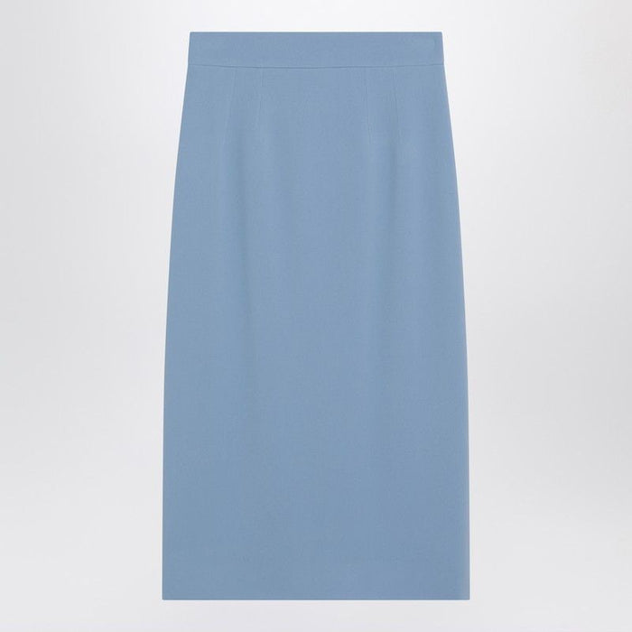 Dolce & Gabbana Light Blue Stretch Cady Skirt