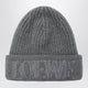 Loewe Grey Wool Beanie With Logo Embroidery