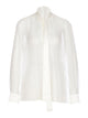 Dolce & Gabbana White Silk Closure Shirt