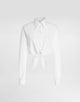 Dolce & Gabbana Knotted Shirt At The Waist White