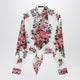 Dolce&Gabbana White Cropped Shirt With Floral Print
