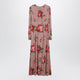 Dolce & Gabbana Pink Crêpe Dress With Bouquet Print By Dolce & Gabbana