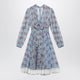 Dolce & Gabbana Floral Bouquetprint Chiffon Dress In Light Blue