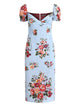 Dolce & Gabbana Flower Print Silk Dress