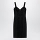 Dolce&Gabbana Black Sheath Dress With Lace Details