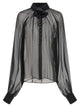 Dolce & Gabbana Chiffon Blouse With Flower