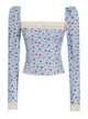 Dolce & Gabbana Light Blue Cotton Elastan Polyamide Silk Blouse
