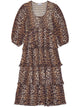 Ganni Leopard Print Midi Dress