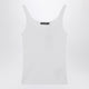 Dolce&Gabbana White Tank Top With Logo Embroidery